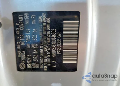 2013 Hyundai Veloster Turbo из США, поврежденный, VIN KMHTC6AE4DU146302